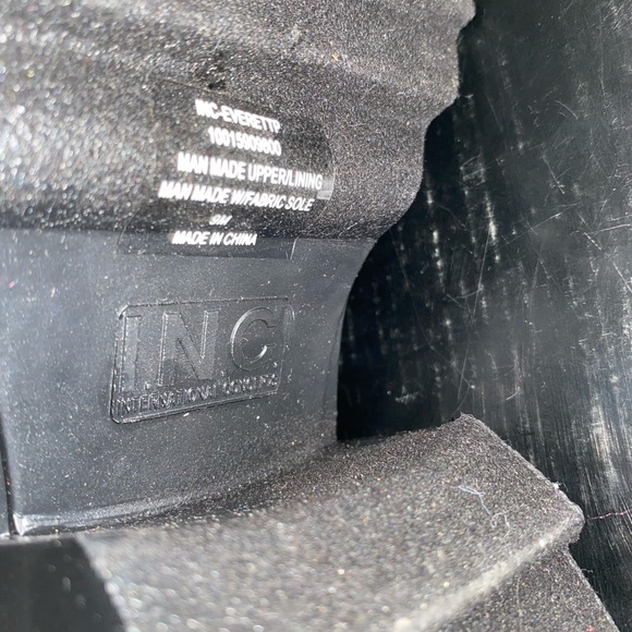 🔥🔥New in Box Chunky Grunge Everett INC Moto Square-Toe Black Waterproof Boots - Picture 7 of 10